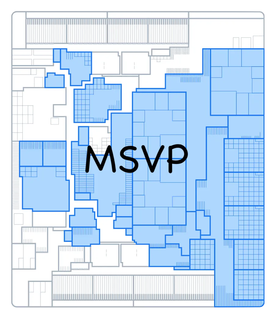 Floorplan diagram of the MSVP video processing chip